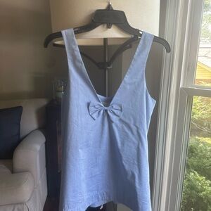 Anthropologie Light Blue Camisole with Bow Accent